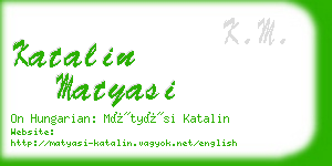 katalin matyasi business card